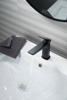 Cмеситель для раковины Knotlor KN-70/BL, черный